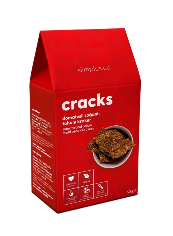 3'lü Paket Glutensiz Vegan Tohum Kraker Cracks Mix 50gr