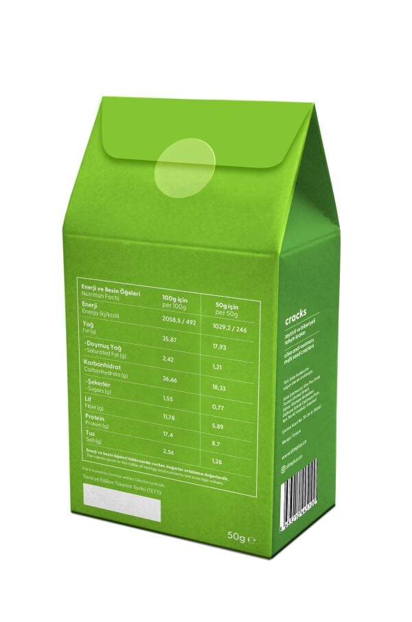 3'lü Paket Glutensiz Vegan Tohum Kraker Cracks Mix 50gr