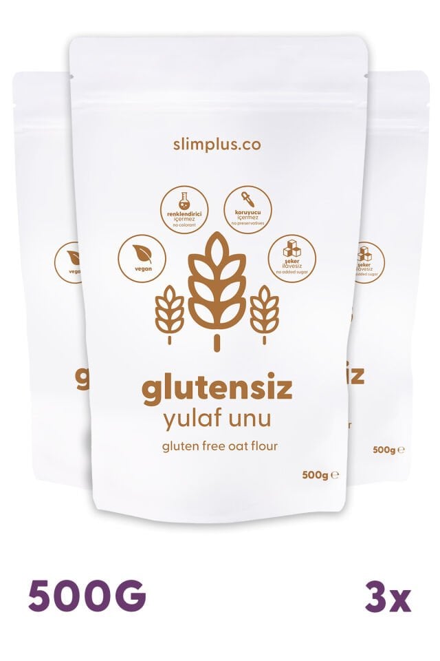 3 Paket 500G Glutensiz Yulaf Unu