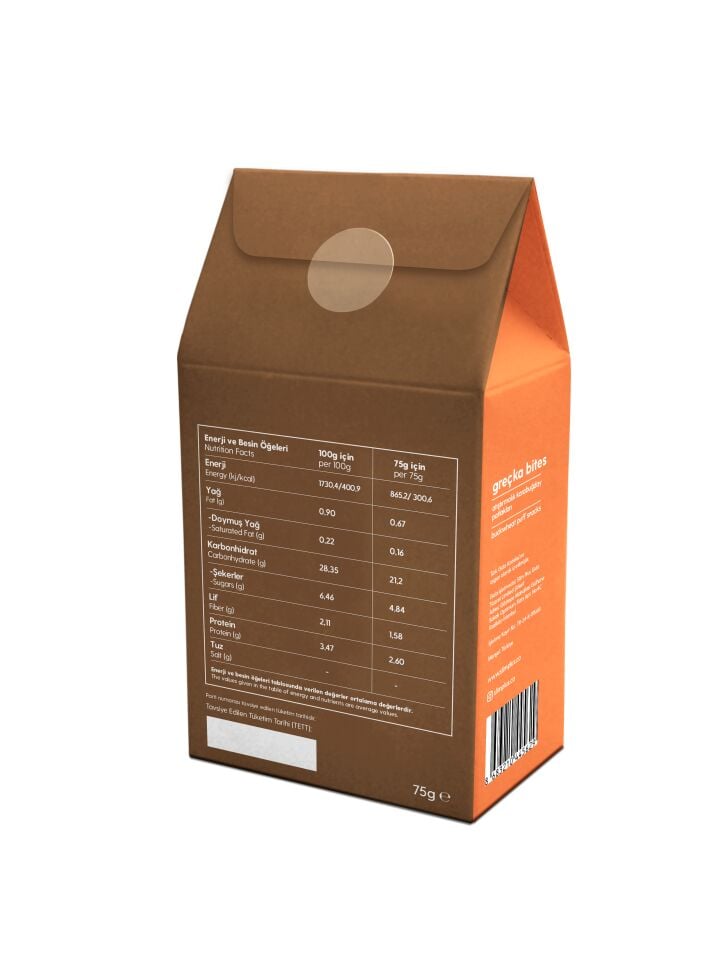 4 Paket Glutensiz Vegan Greçka Bites Atıştırmalık Kakaolu Karabuğday Lokmaları 75G