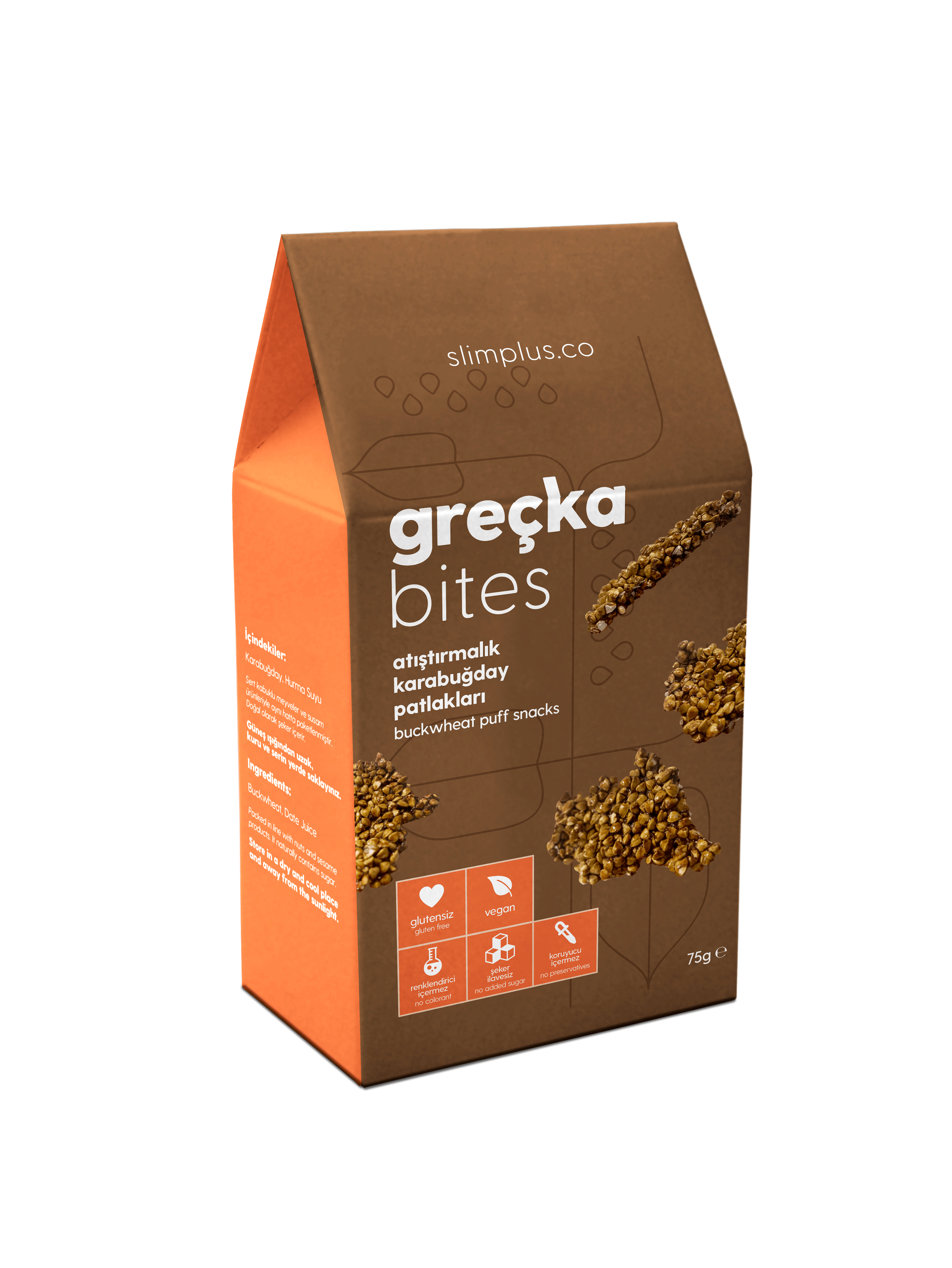 Glutensiz Vegan Greçka Bites Atıştırmalık Kakaolu Karabuğday Lokmaları 75G
