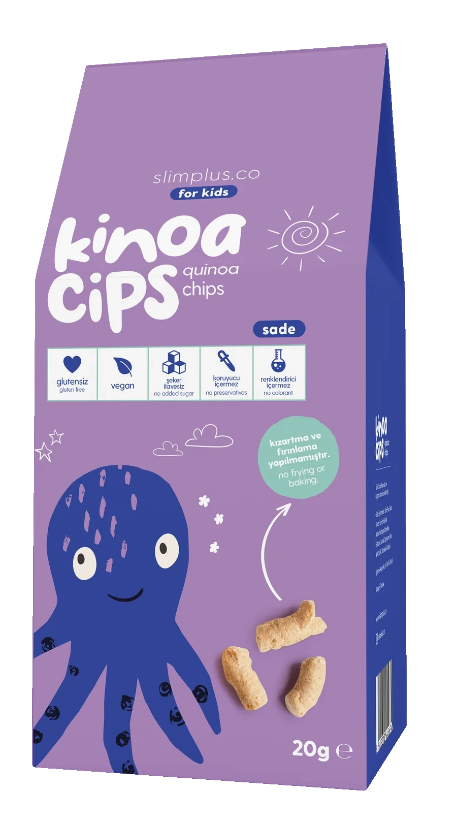 Kinoa Cips Bebek Ahtapot ambalajı