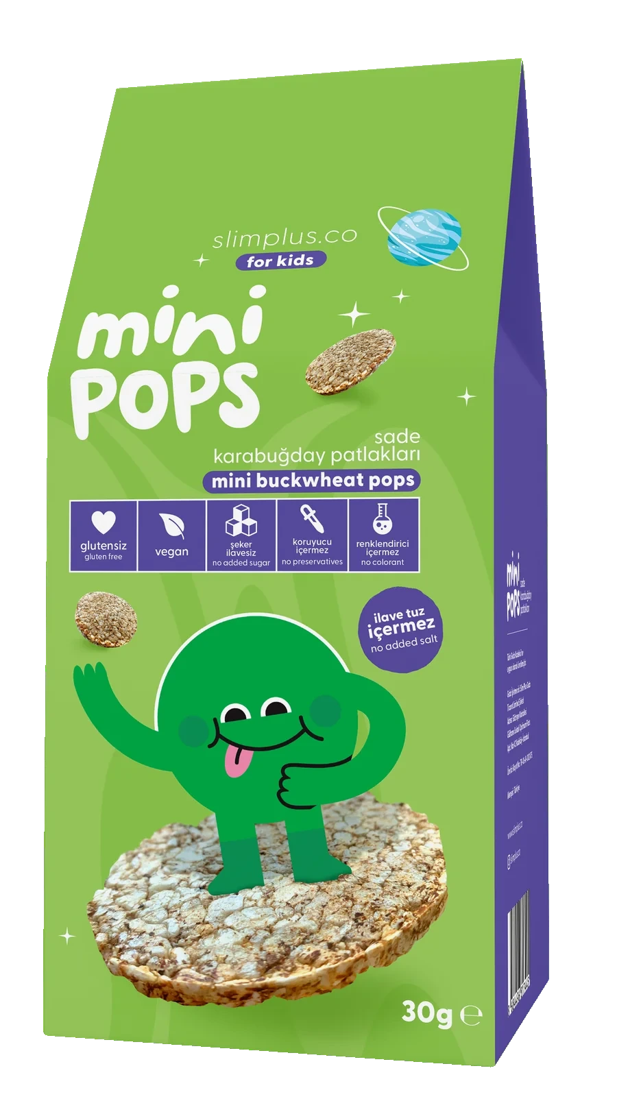 Mini Pops Karabuğday Patlakları ambalajı