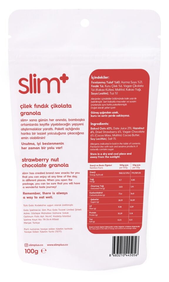 3'lü Paket Glutensiz Vegan İlave Şekersiz Granola Mix 100 gr