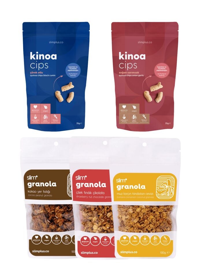 Glutensiz, Vegan, İlave Şekersiz Mega Atıştırmalık Kutusu