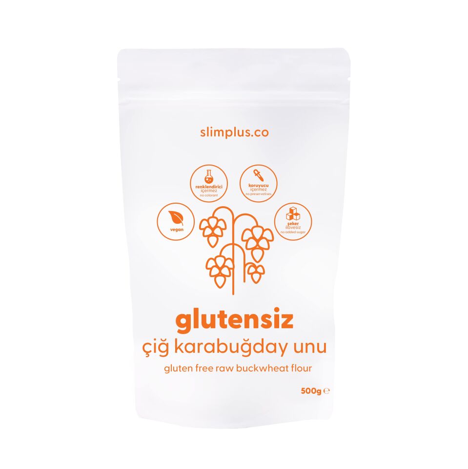 3 Paket 500G Glutensiz Çiğ Karabuğday Unu