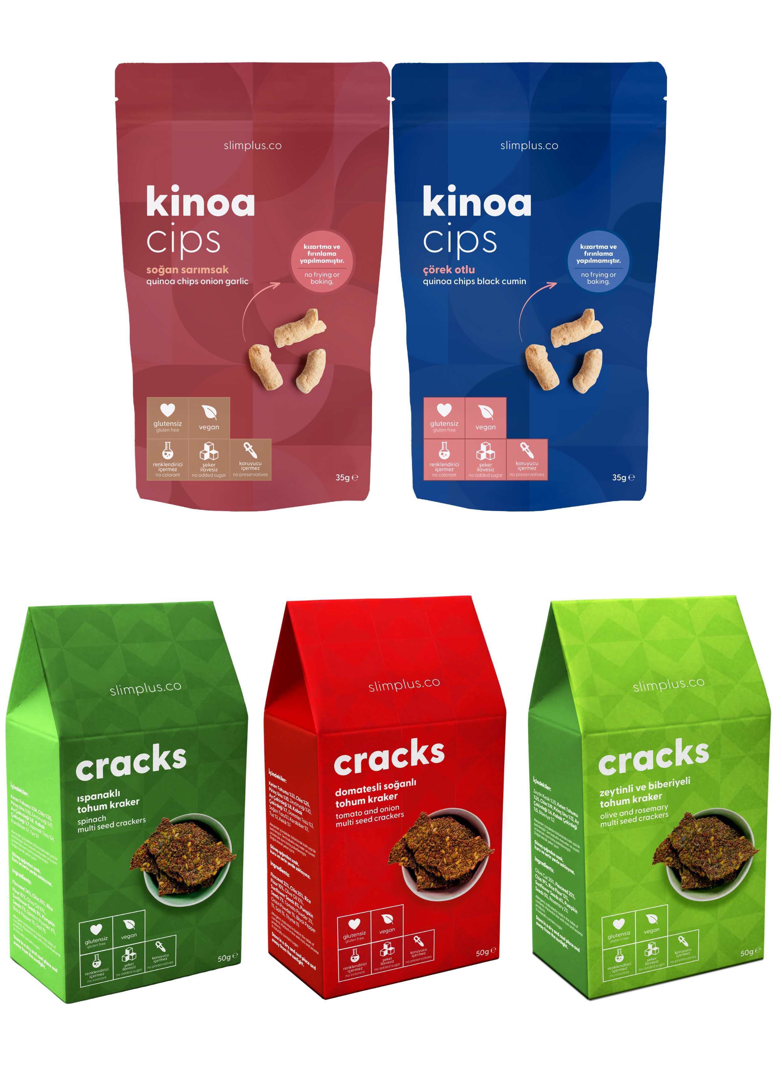 Kinoa Cips ve Tohum Kraker Paketi – Glutensiz Vegan Katkısız