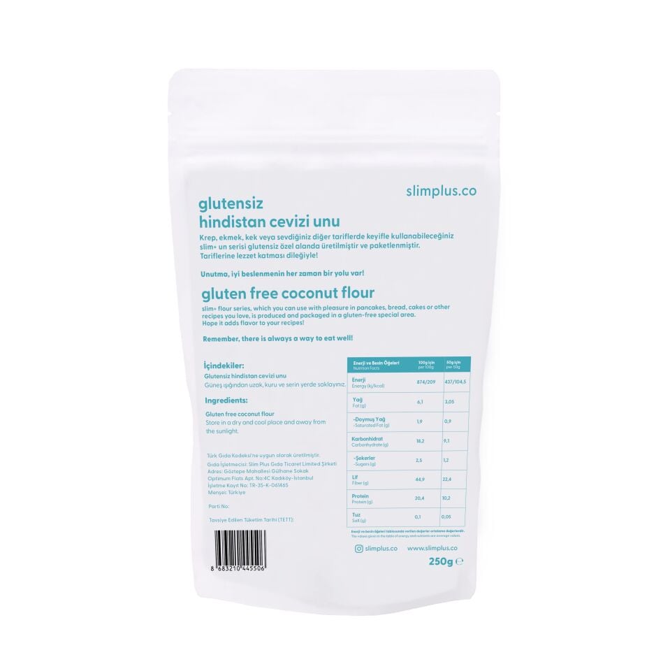 250G Glutensiz Hindistan Cevizi Unu