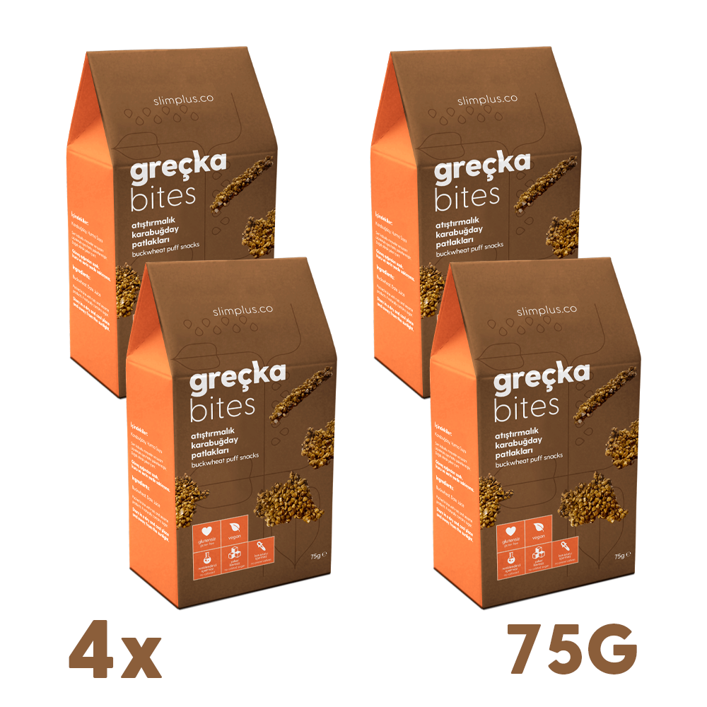 Karabuğday Lokmaları Kakaolu Greçka Bites – Glutensiz Vegan Katkısız (4 x 75G)