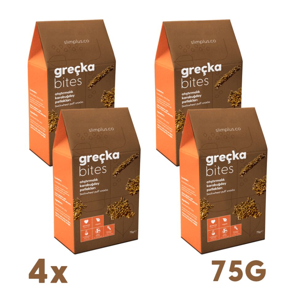 Karabuğday Lokmaları Kakaolu Greçka Bites – Glutensiz Vegan Katkısız (4 x 75G)