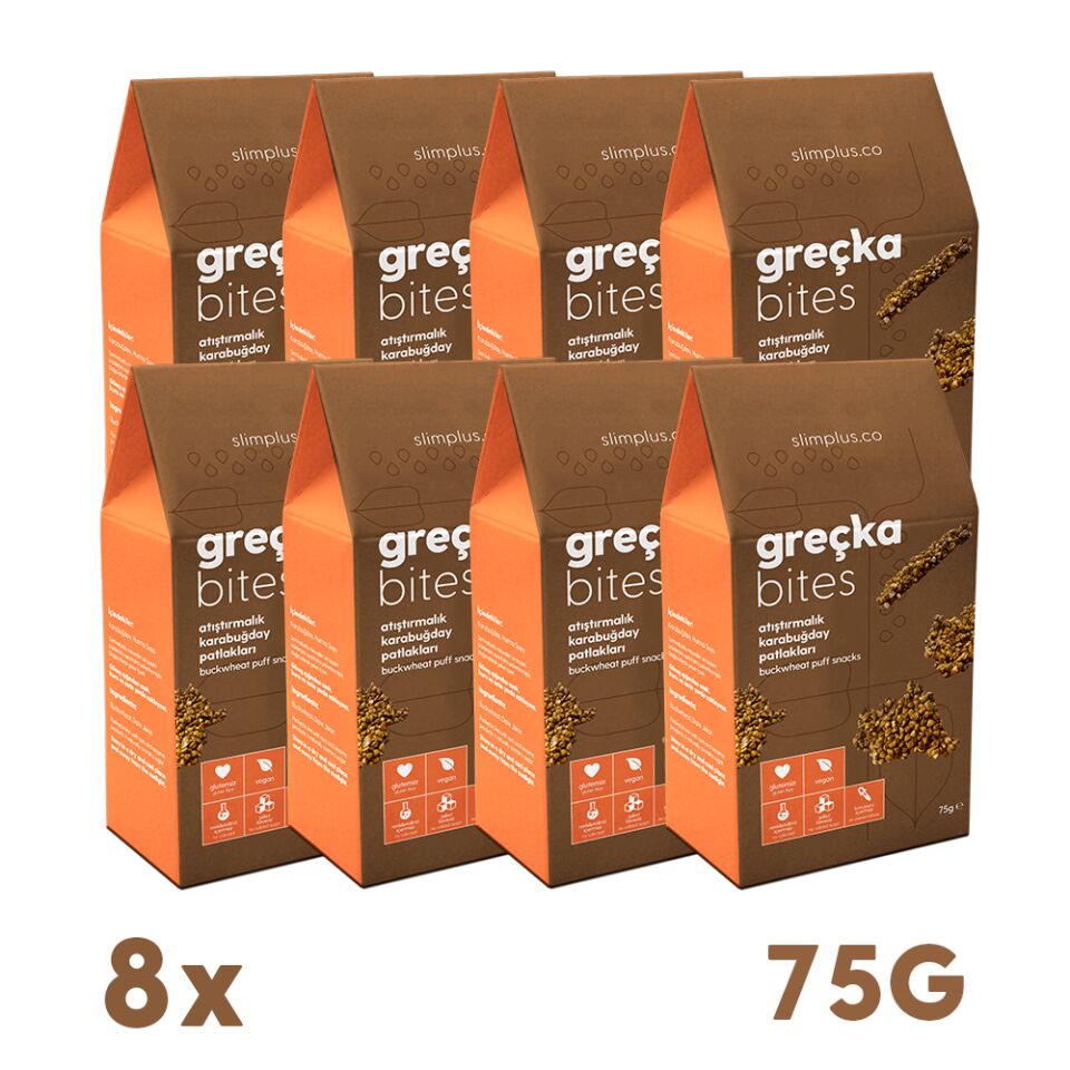 Karabuğday Lokmaları Kakaolu Greçka Bites – Glutensiz Vegan Katkısız (8 x 75G)