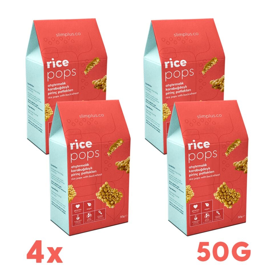 Karabuğdaylı Pirinç Patlakları Rice Pops – Glutensiz Vegan Katkısız (4 x 50G)
