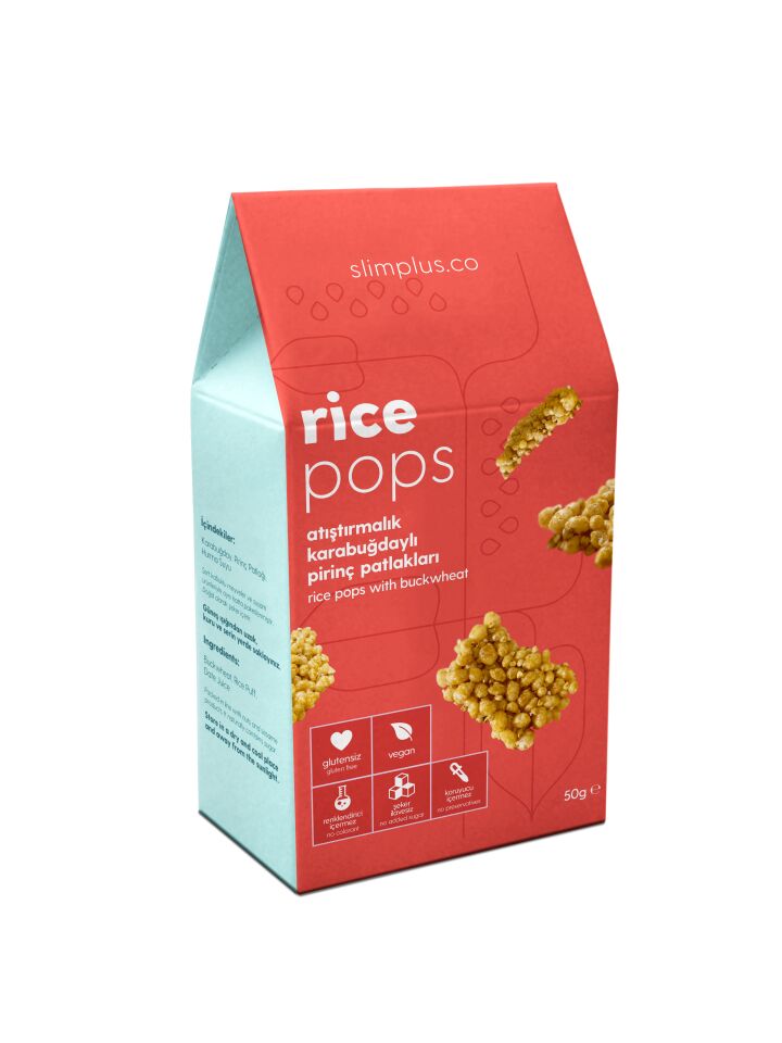 Karabuğdaylı Pirinç Patlakları Rice Pops – Glutensiz Vegan Katkısız (4 x 50G)