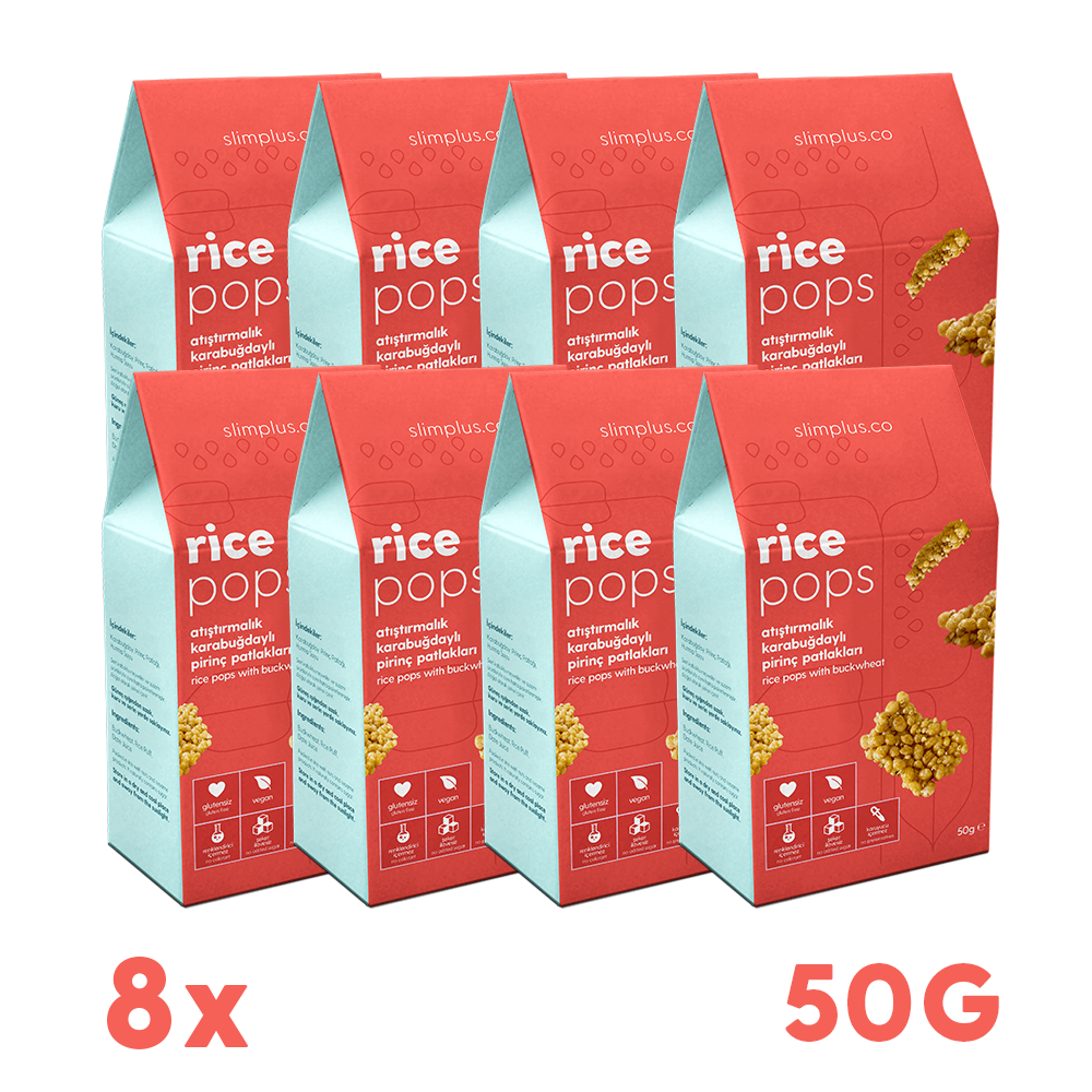 Karabuğdaylı Pirinç Patlakları Rice Pops – Glutensiz Vegan Katkısız (8 x 50G)
