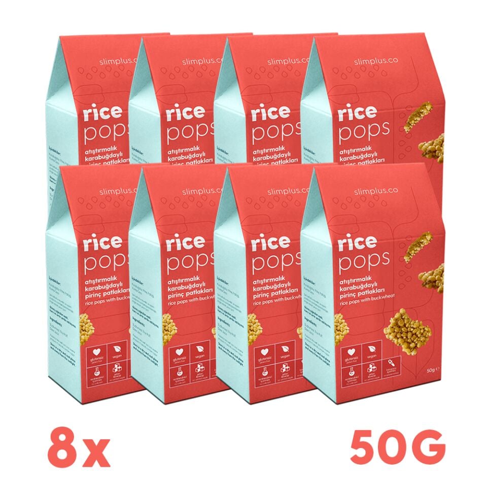 Karabuğdaylı Pirinç Patlakları Rice Pops – Glutensiz Vegan Katkısız (8 x 50G)