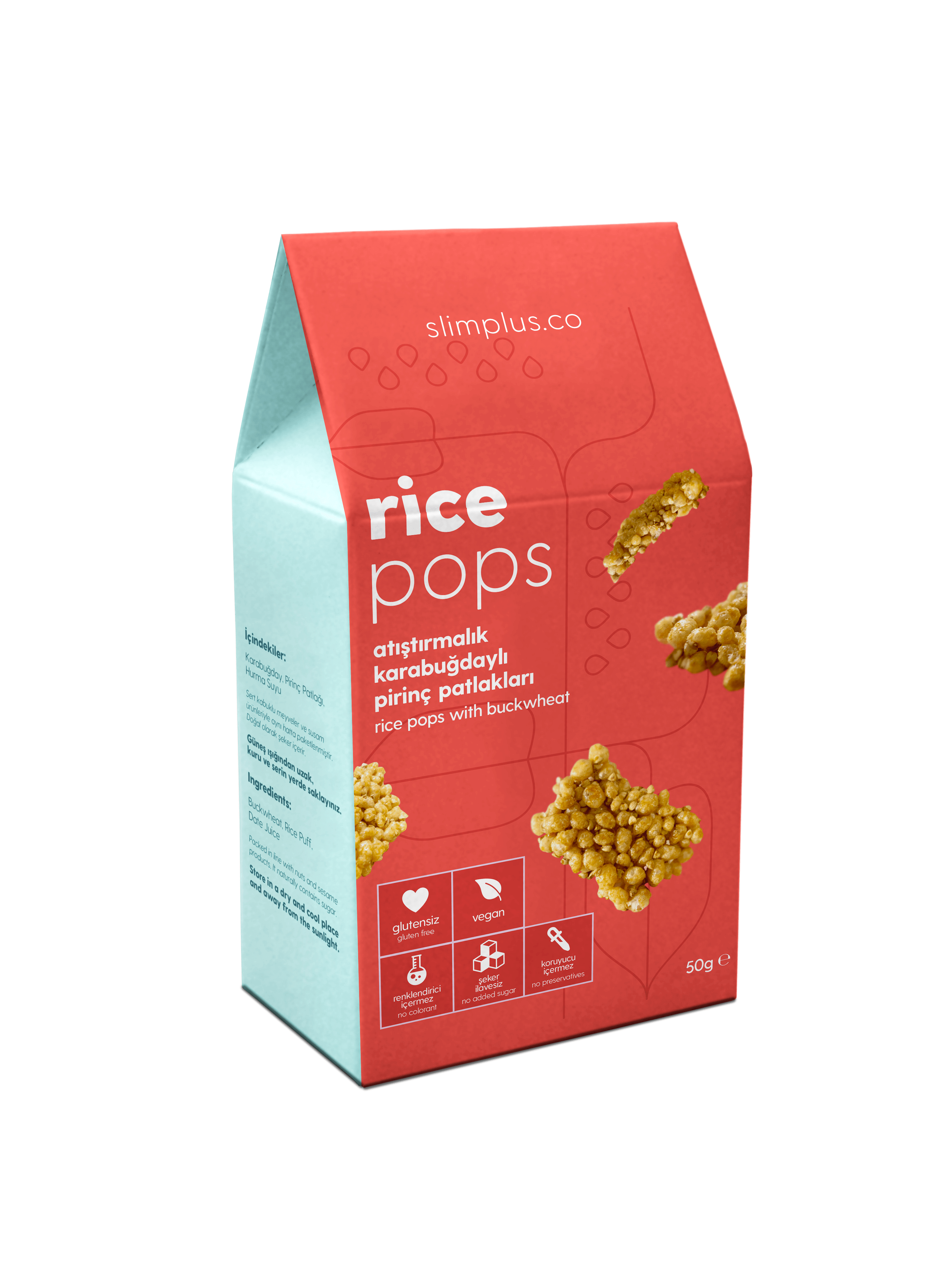Karabuğdaylı Pirinç Patlakları Rice Pops – Glutensiz Vegan Katkısız 50G