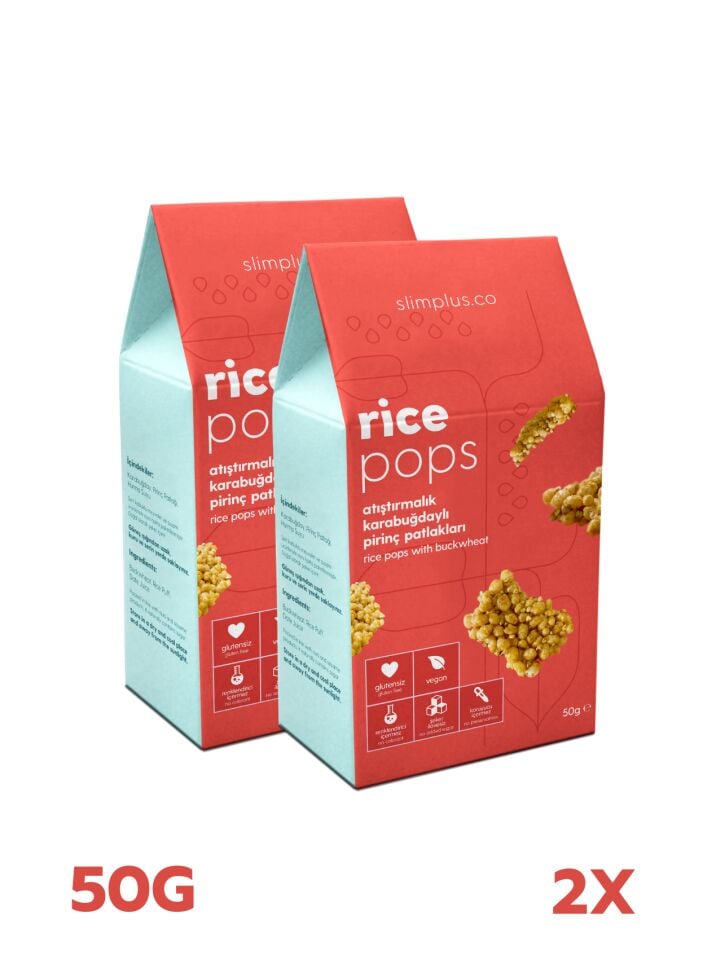 Karabuğdaylı Pirinç Patlakları Rice Pops – Glutensiz Vegan Katkısız (2 x 50G)