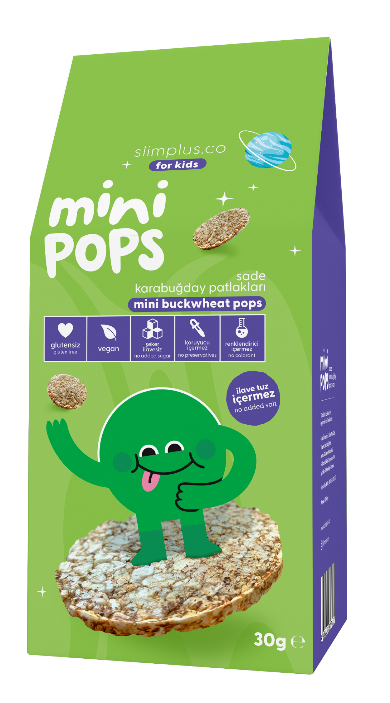 Karabuğday Patlakları Mini Pops – Glutensiz Vegan Çocuk Atıştırmalıkları 30G