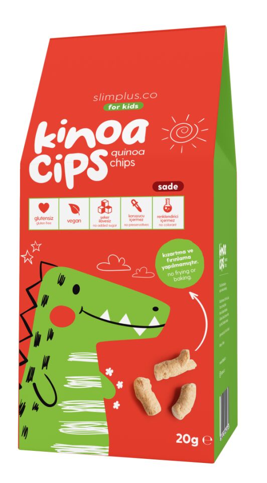 20G Sade Kinoa Cipsi for Kids Sevimli Dinozor ve 30G Mini Pops Pirinç Patlakları
