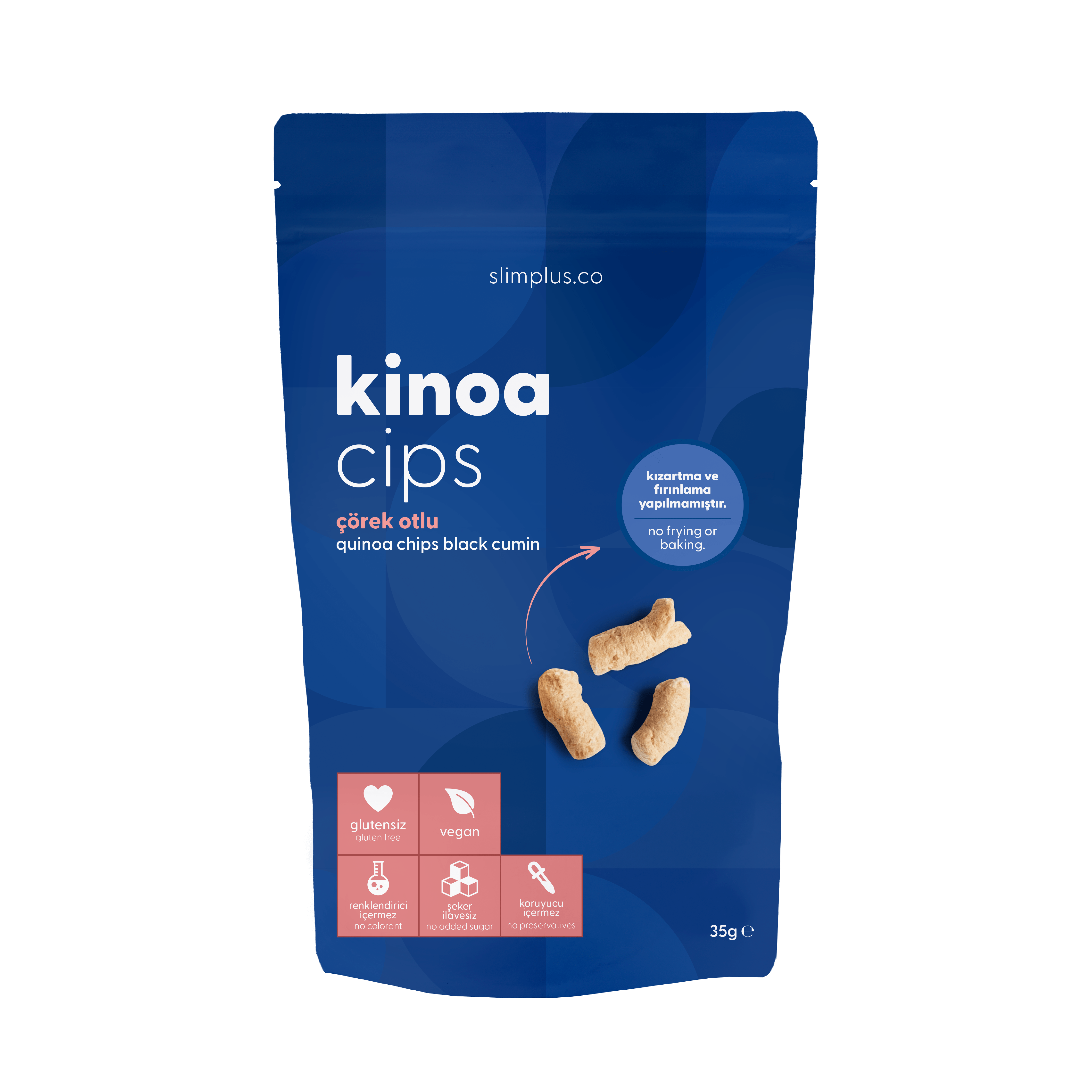 Kinoa Cipsi Çörekotlu – Glutensiz Vegan Yağsız Katkısız 35G