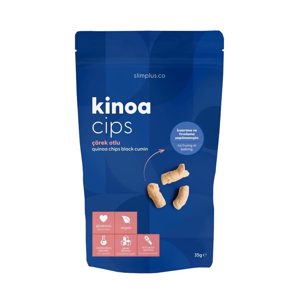 Kinoa Cipsi Çörekotlu – Glutensiz Vegan Yağsız Katkısız 35G